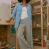 Lounge | Pants + Shorts*Outerknown Hightide Wide Leg Pant Heathergrey