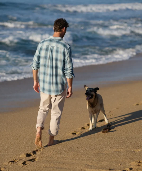 Shirts*Outerknown The Slowdown Shirt Bluewaveombreplaid