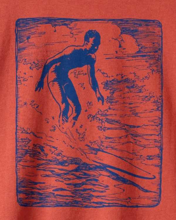 Tees + Henleys*Outerknown Tom Blake Hawaii Tee Mineralred
