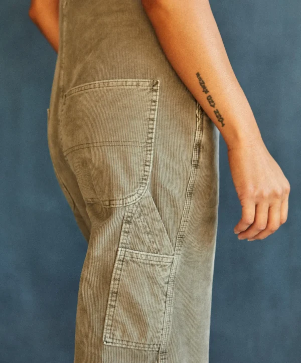 Jumpsuits + Dresses*Outerknown Voyage Cord Overalls Olivenight